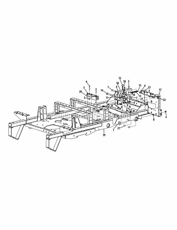 Frame Assembly Diagram and Parts List for S7237-KW 53CI8DU8050 Cub Cadet Sprayer